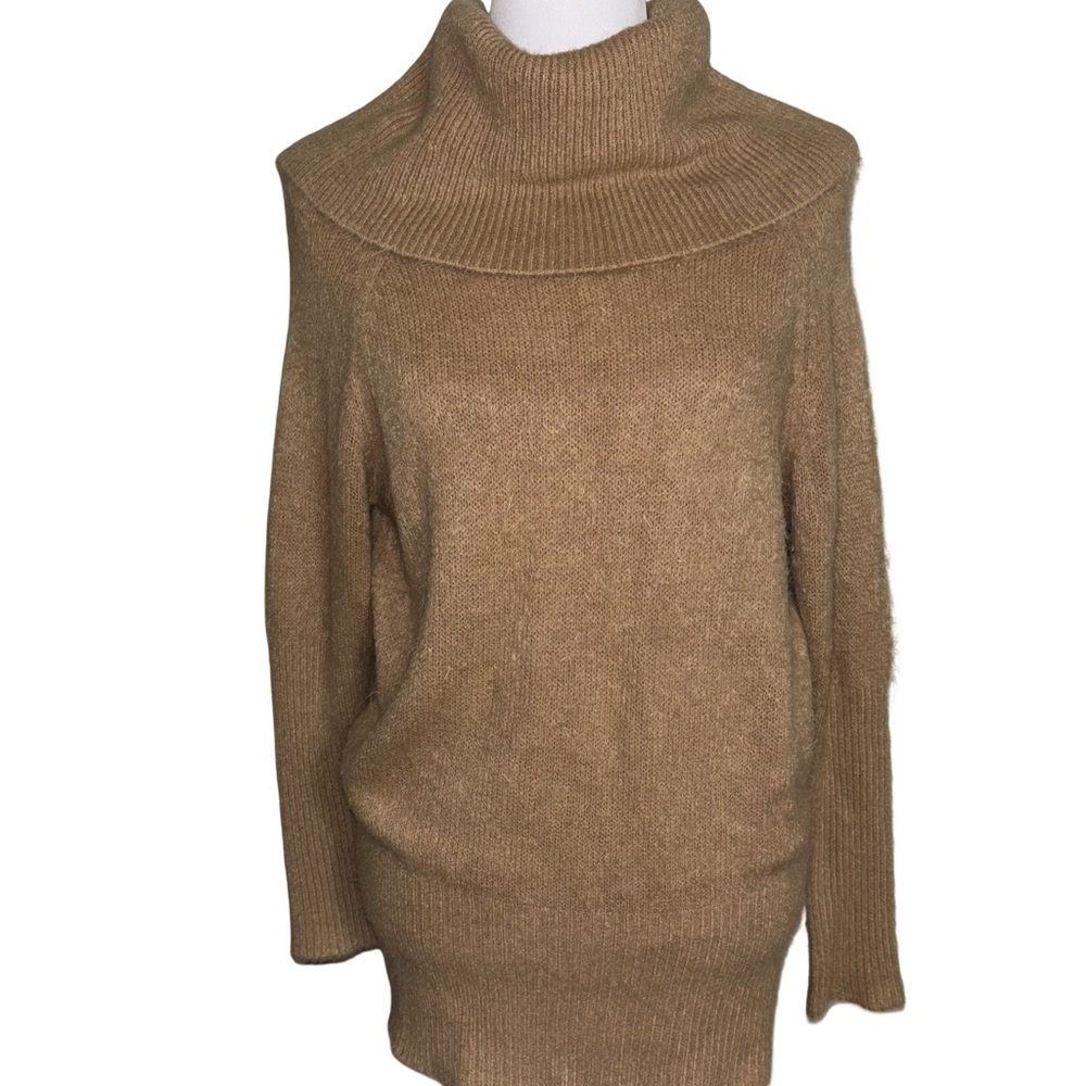 fab'rik Warm Tan Cowl Neck Sweater